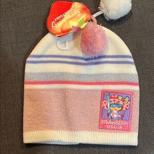 Strawberry Shortcake  Beanie with Pom Poms new